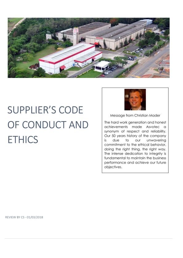 supplier code conduct ethic